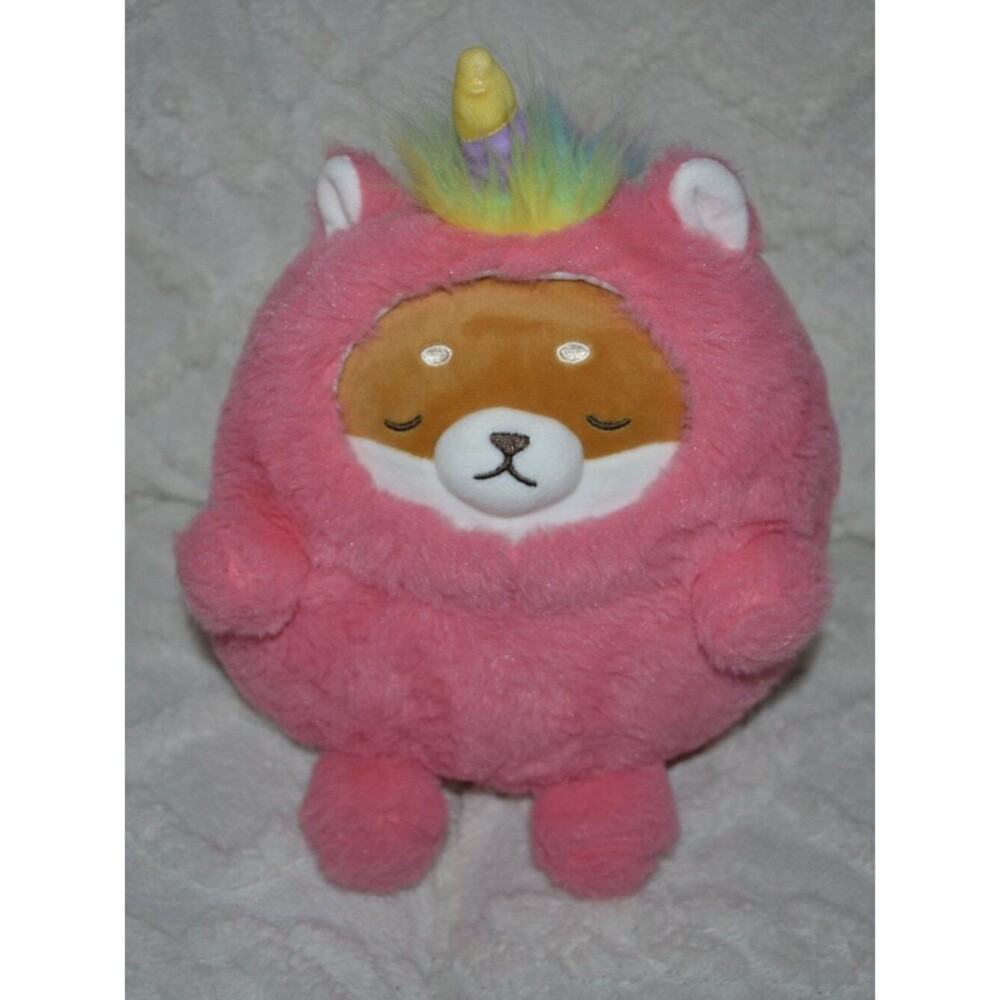 Miniso Chubby Kawaii Pink Shiba Inu Dog 8 Inch Unicorn Plush